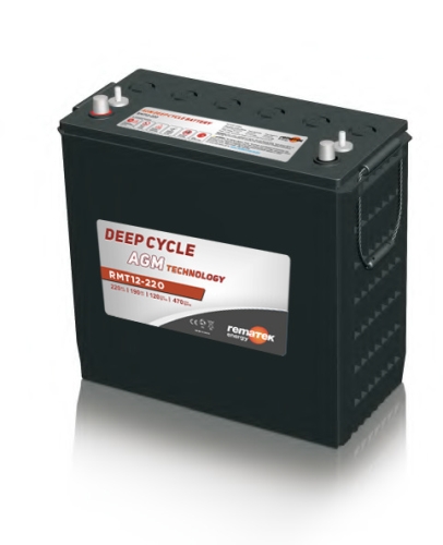 Batterie Rematek Énergie, AGM, 12V, 220Ah 20h.