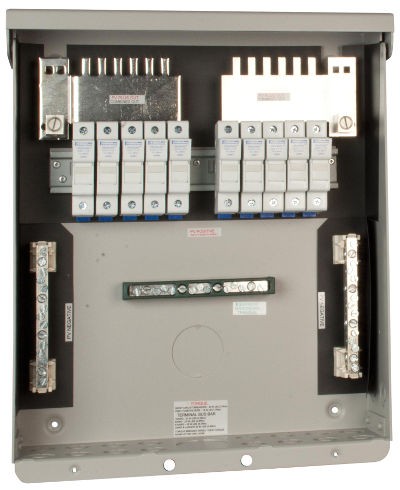 MidNite Solar combination box, 12 circuit breakers