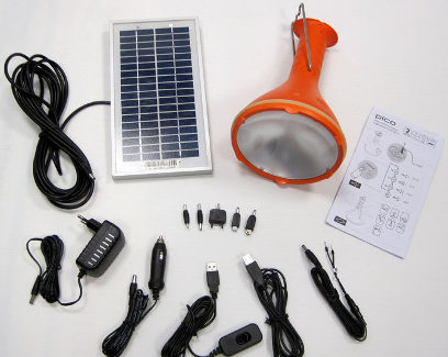 Pico lamp kit including 3W solar panel, cell phone